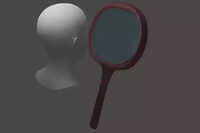 Mirror mannequin head with