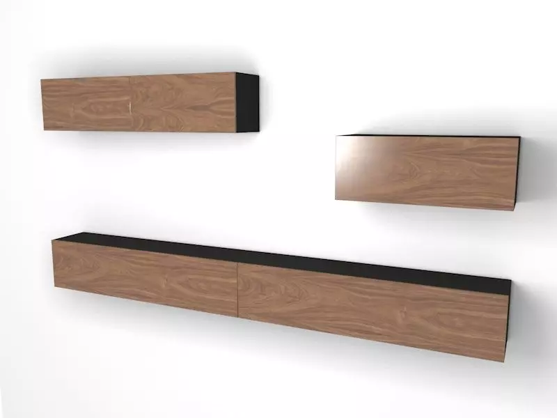 Basic Modular shelves Free low-poly 3D model