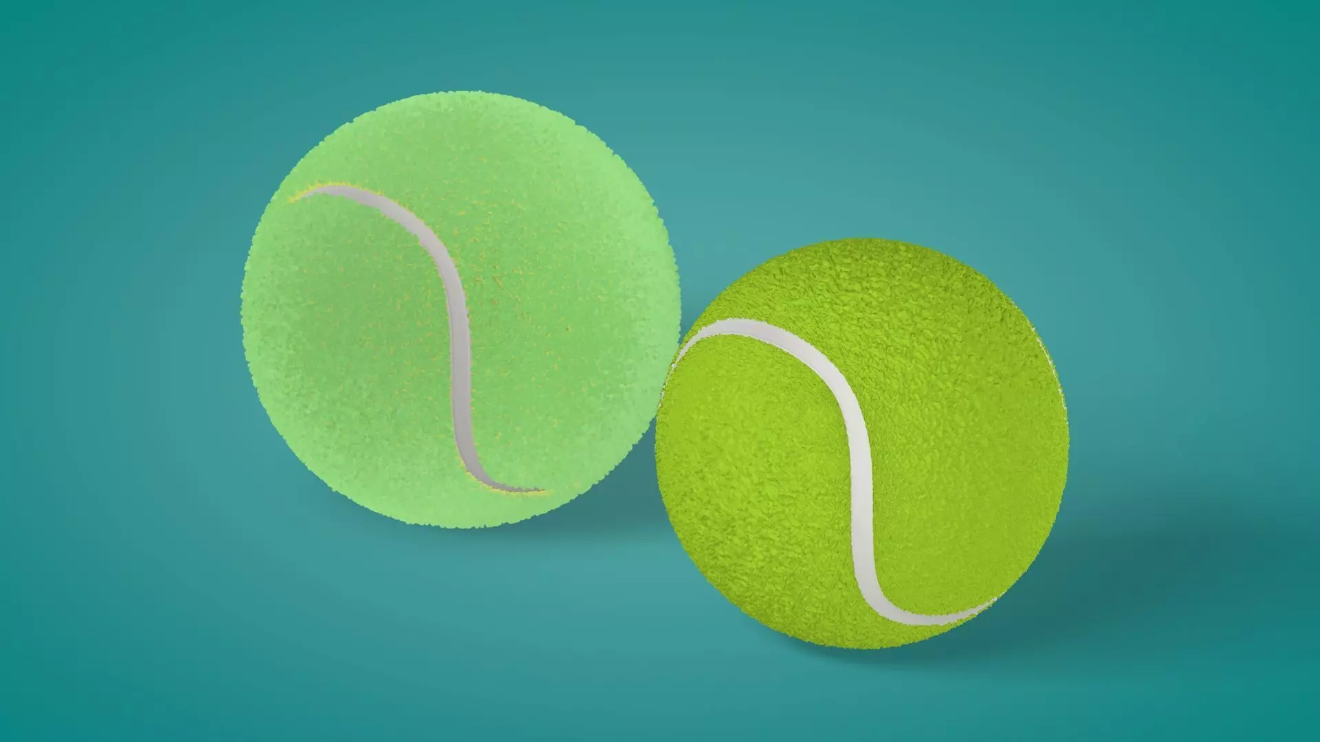 Tennis Ball Low-poly 3D model