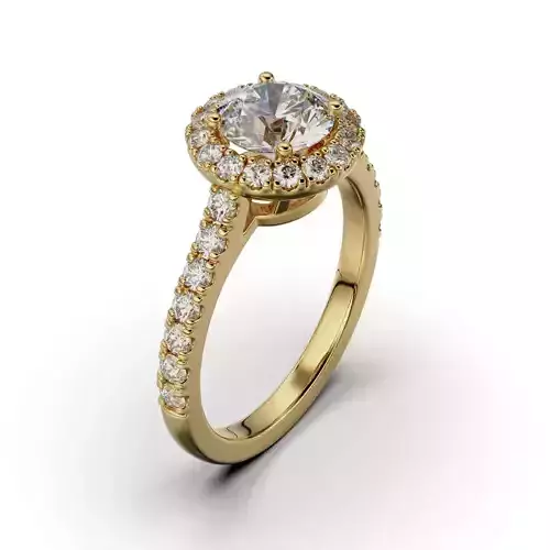 RingHalo halo engagement ring in rose gold