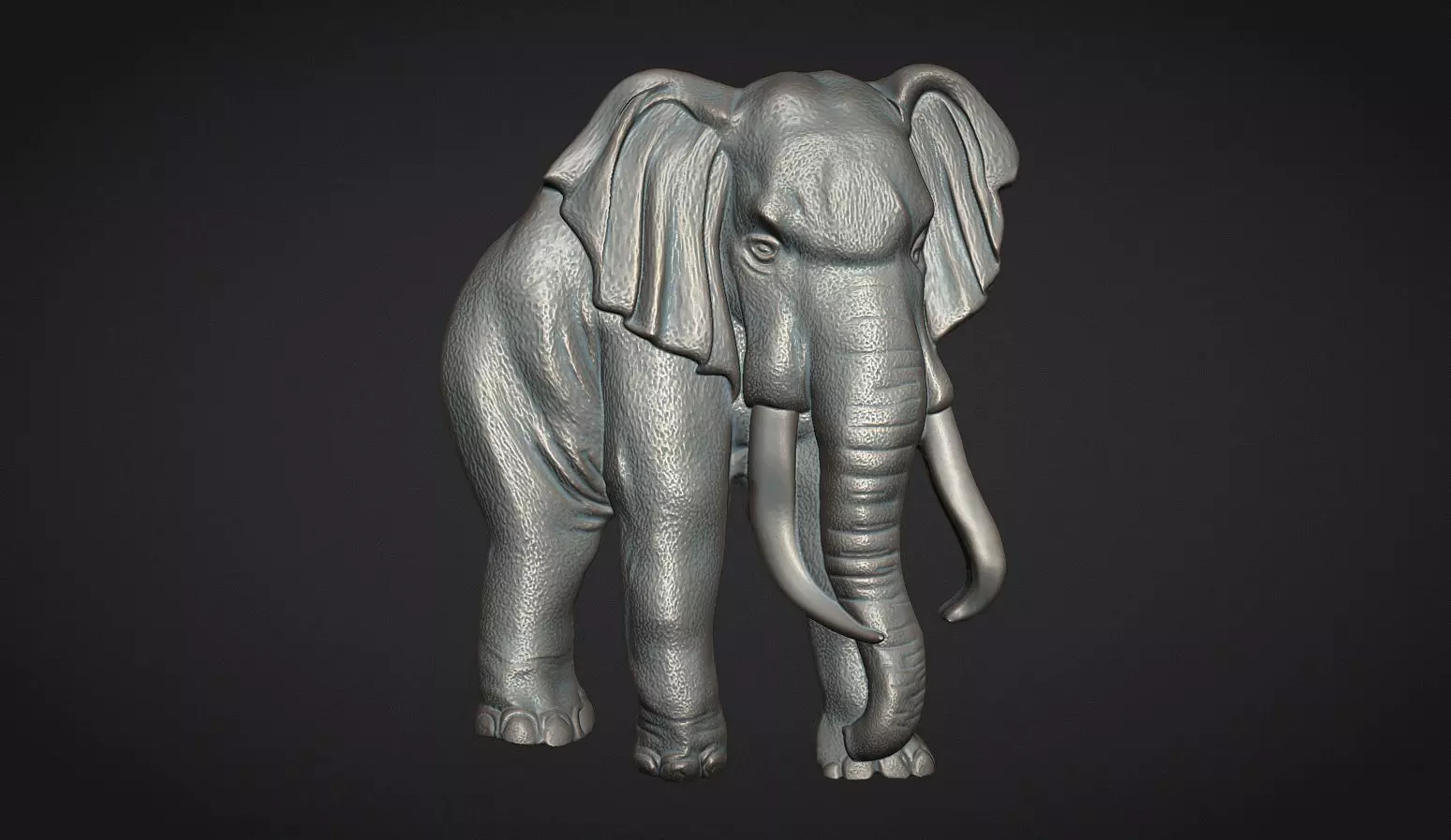 Elephant Bas Relief 3D print model_0