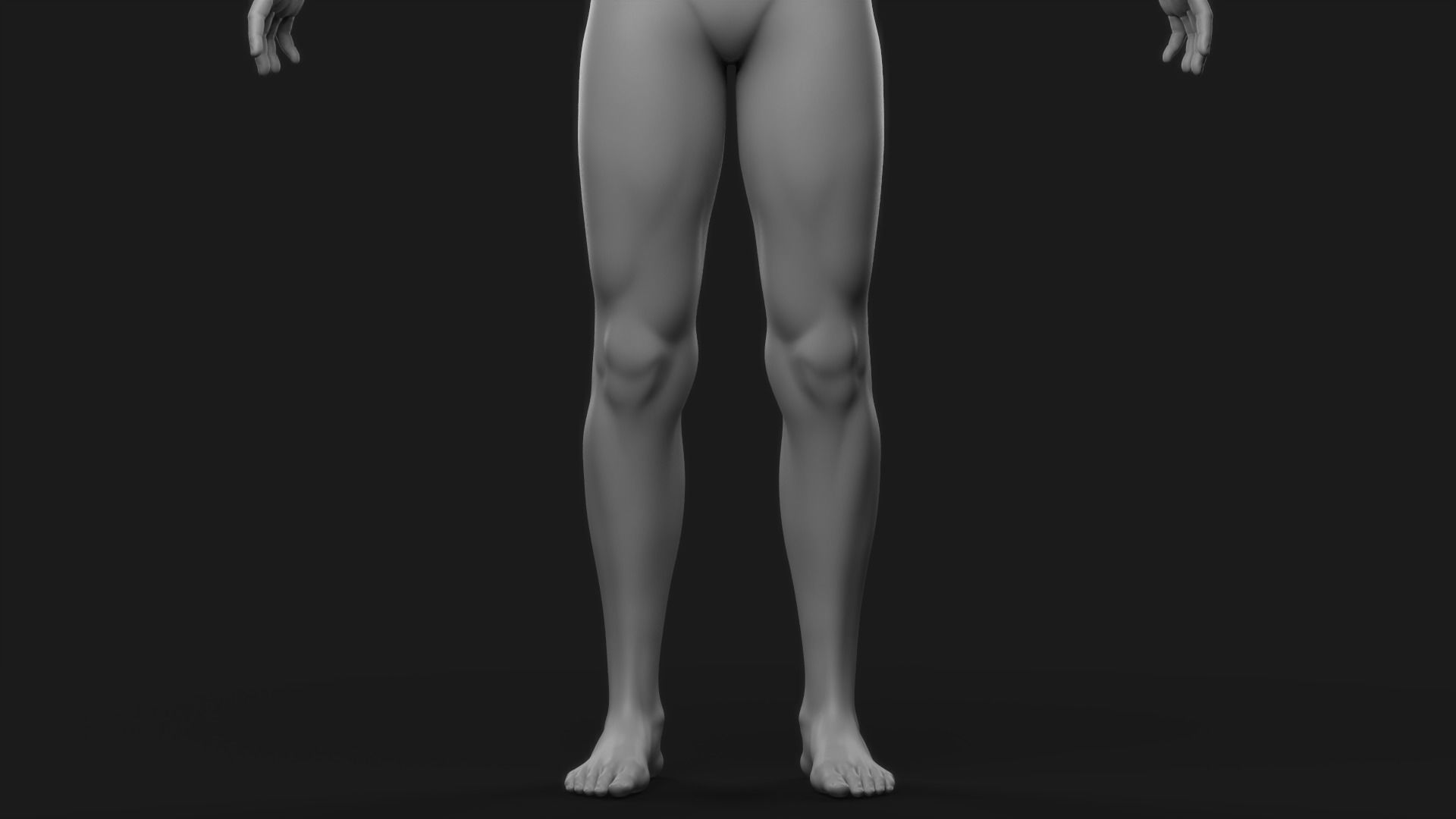 Realistic Man Body Basemesh 3D model_58