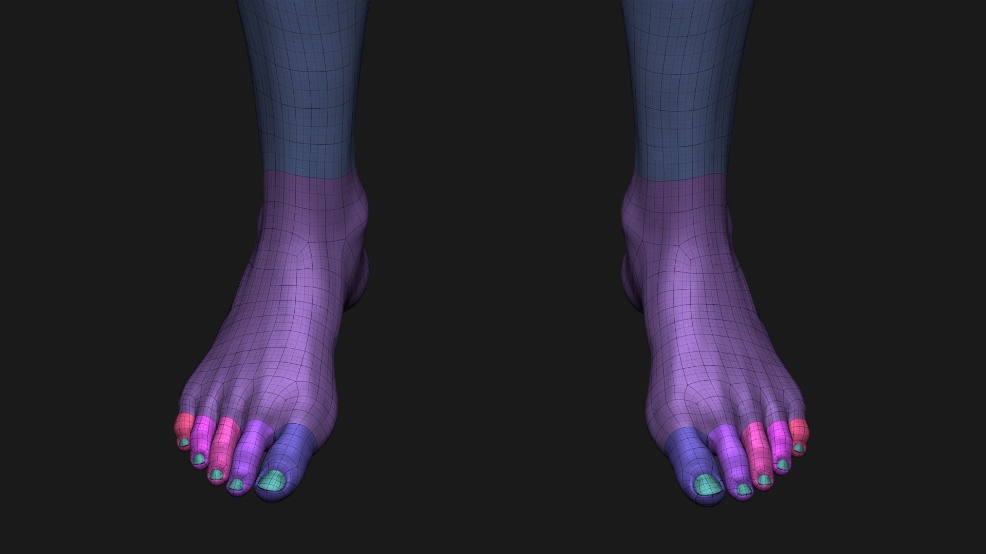 Realistic Man Body Basemesh 3D model_80