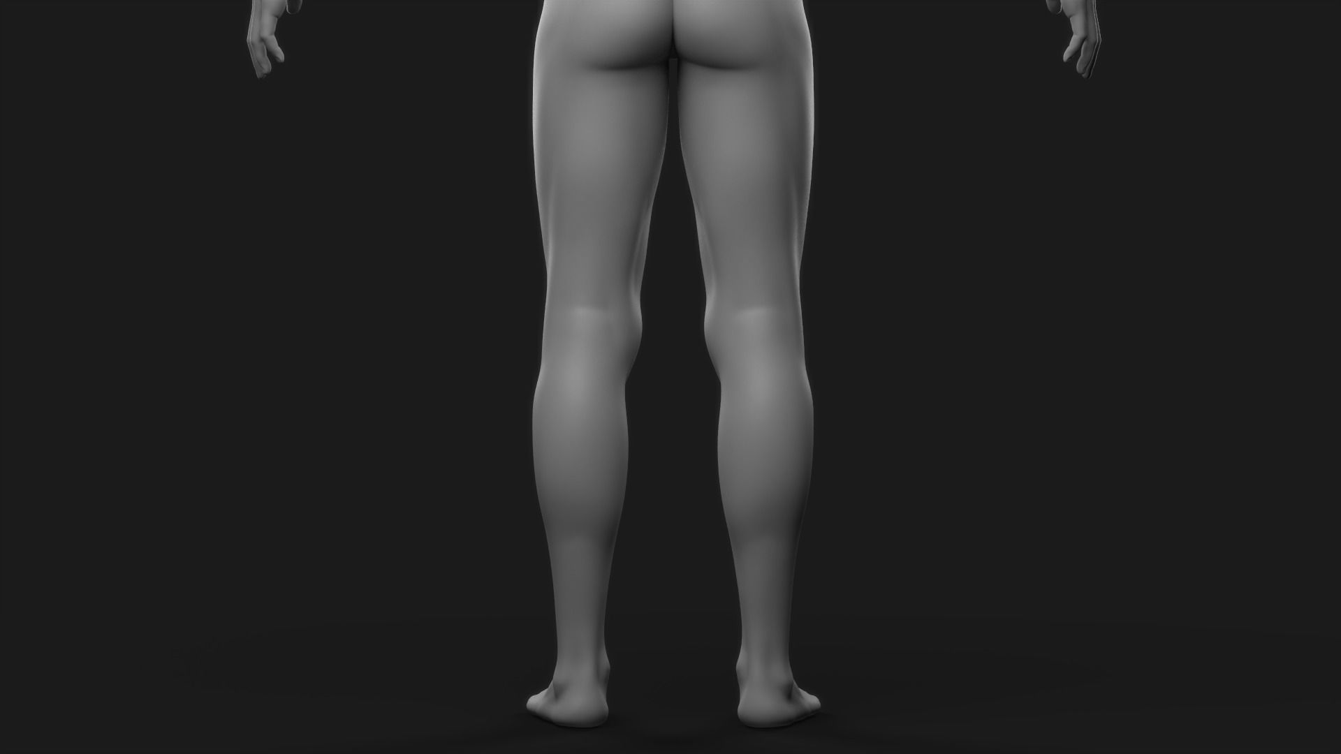 Realistic Man Body Basemesh 3D model_60