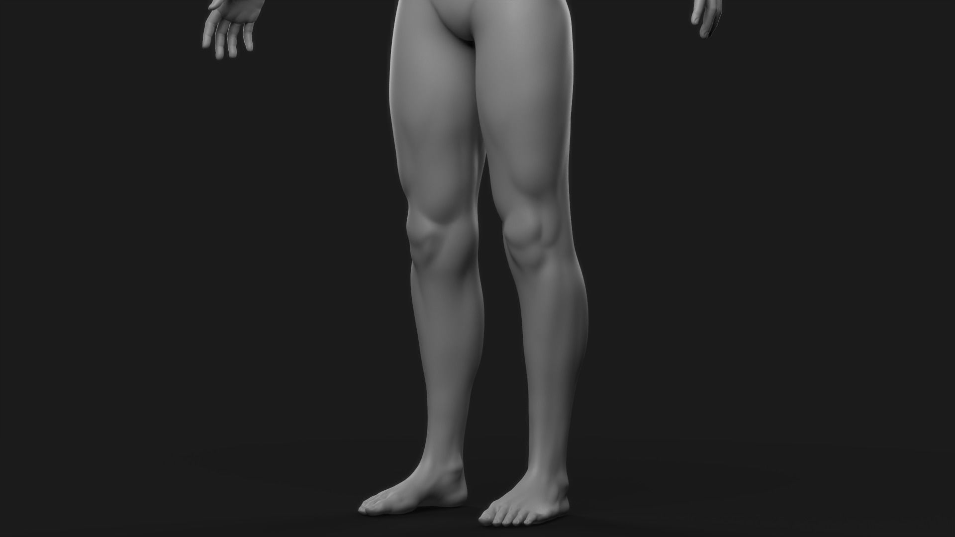 Realistic Man Body Basemesh 3D model_57