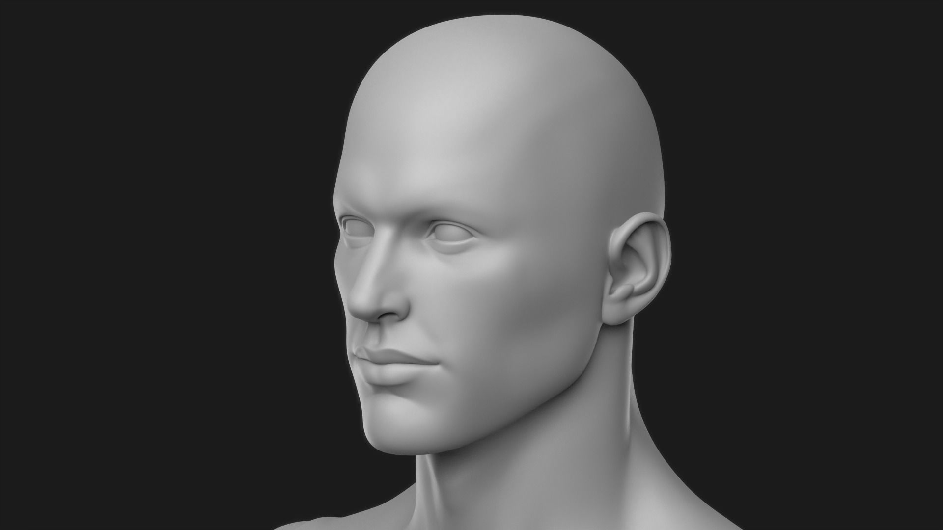 Realistic Man Body Basemesh 3D model_13