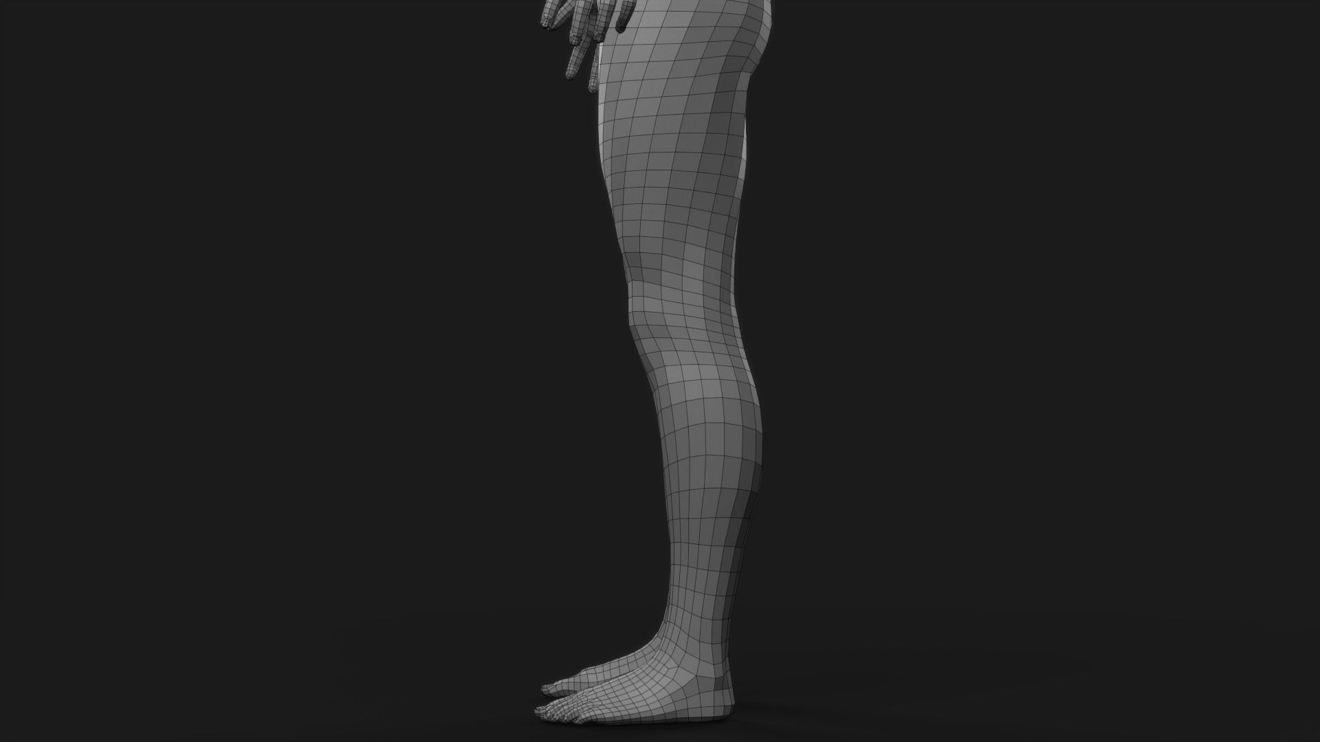 Realistic Man Body Basemesh 3D model_61