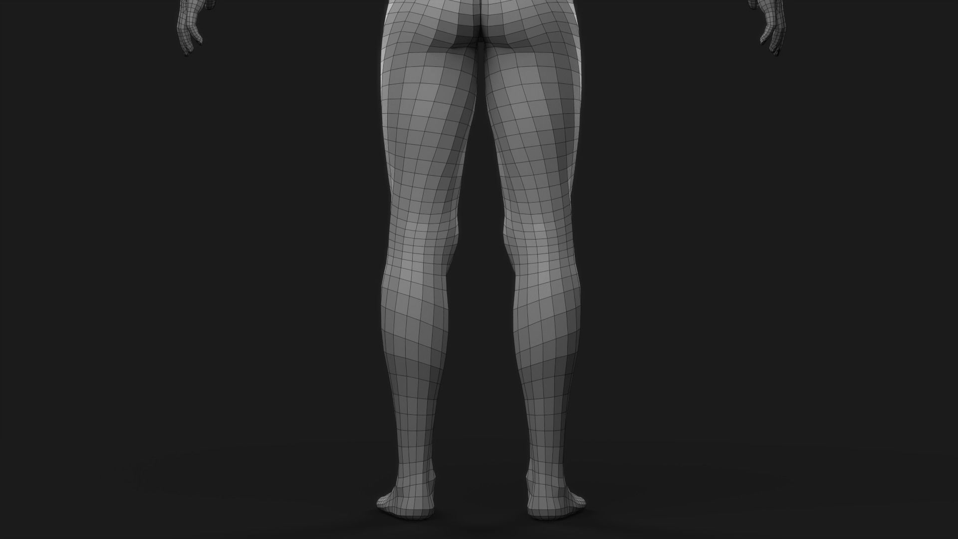 Realistic Man Body Basemesh 3D model_65