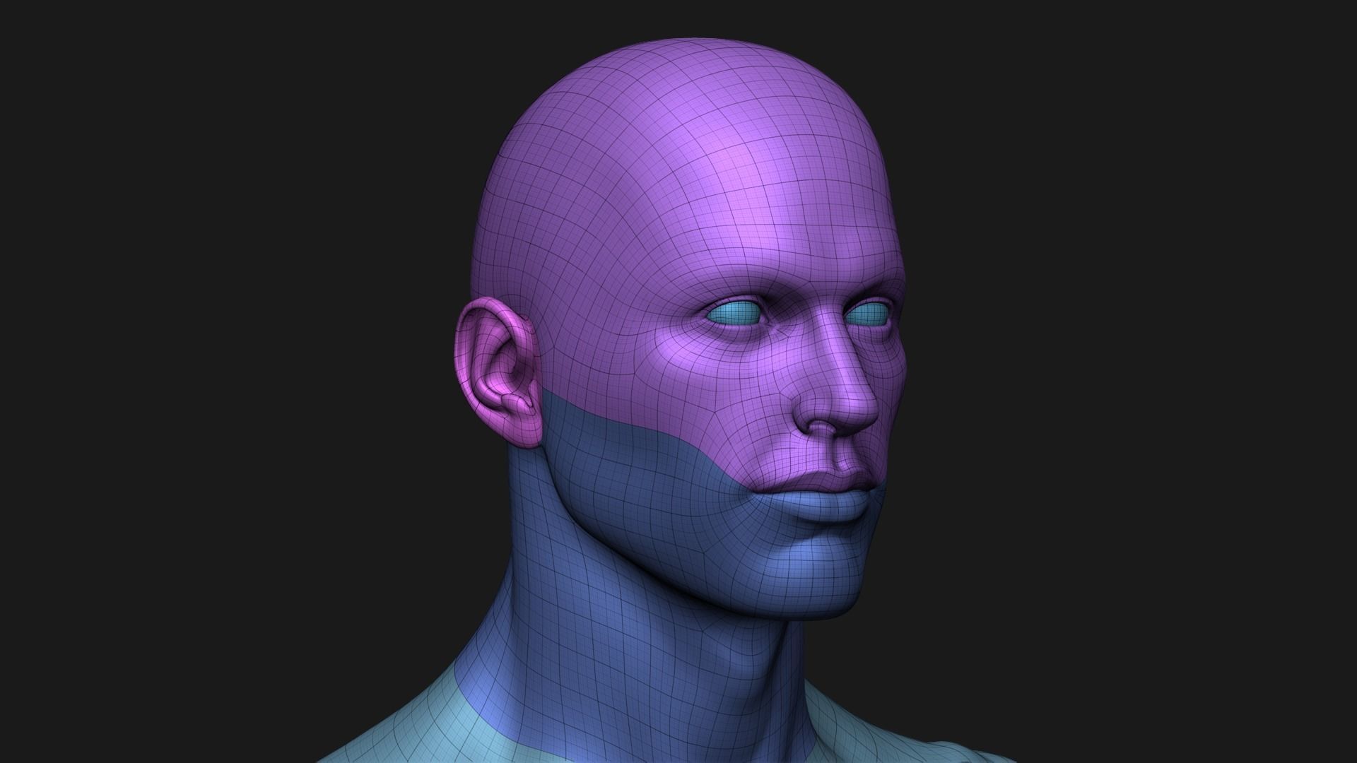 Realistic Man Body Basemesh 3D model_77
