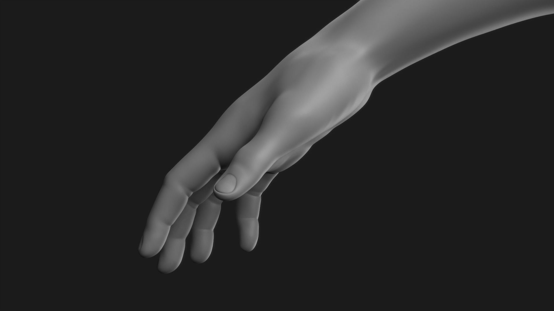 Realistic Man Body Basemesh 3D model_44