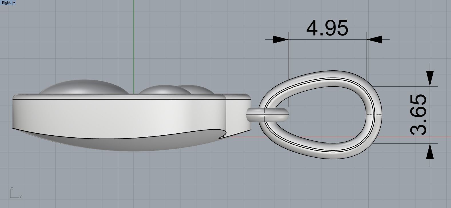 Rabbit lucky pendant model 320 3D print model_9