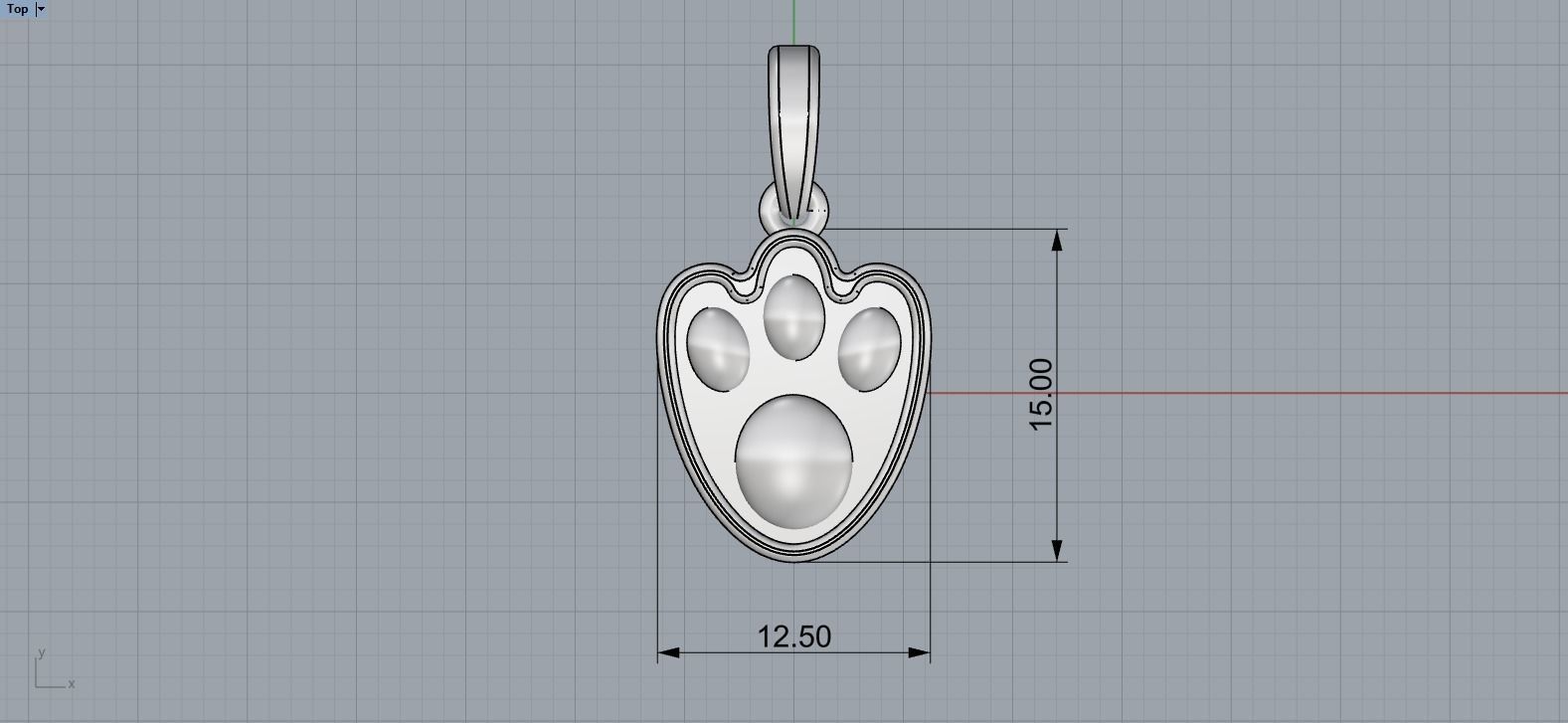 Rabbit lucky pendant model 320 3D print model_6