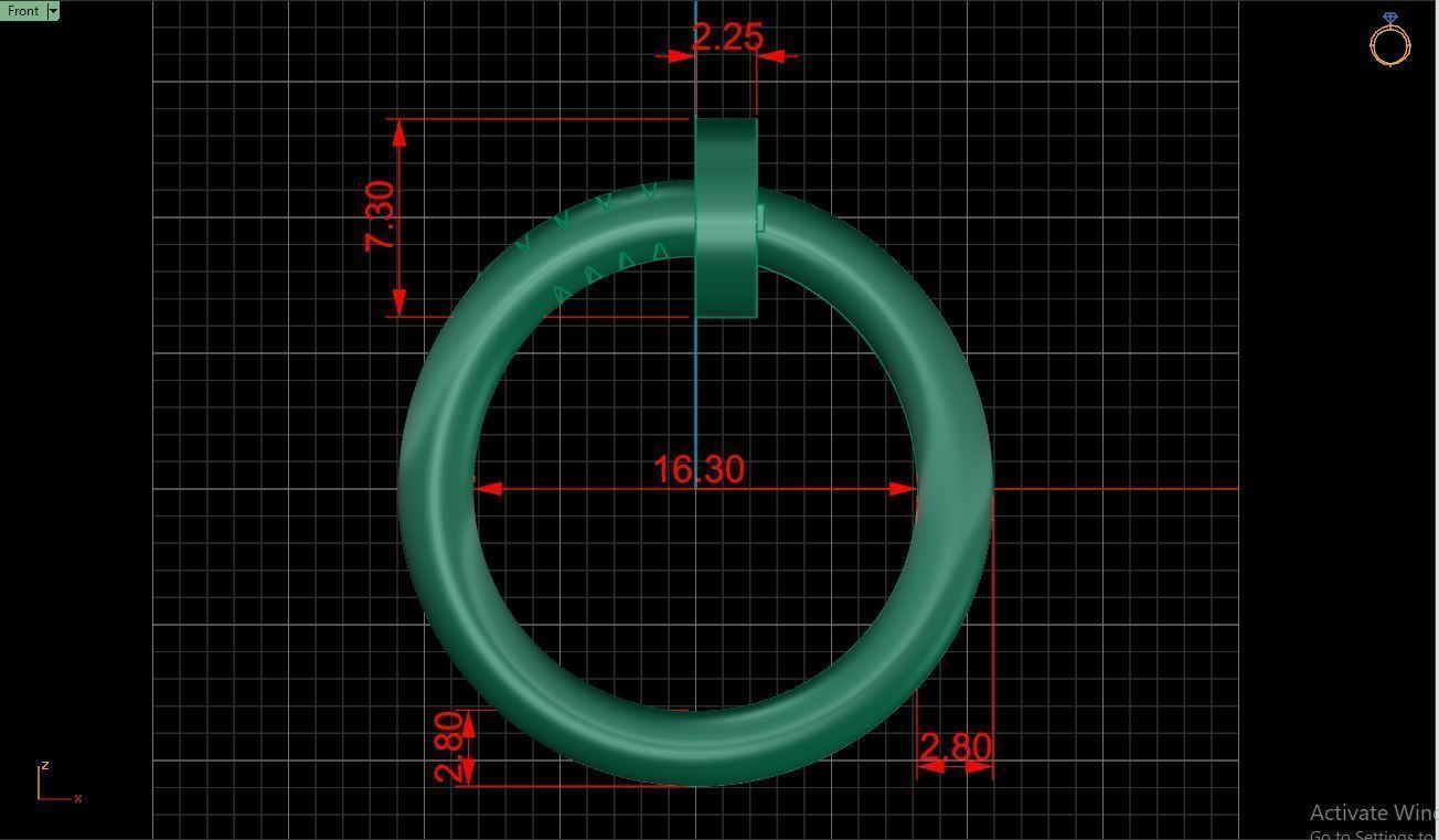 Ring M71 Women ring Size 5 75 US 3D print model_9