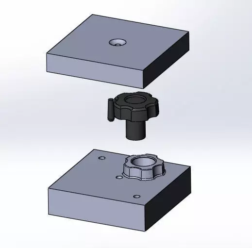 Knob and Mold Cavity Free 3D model_0
