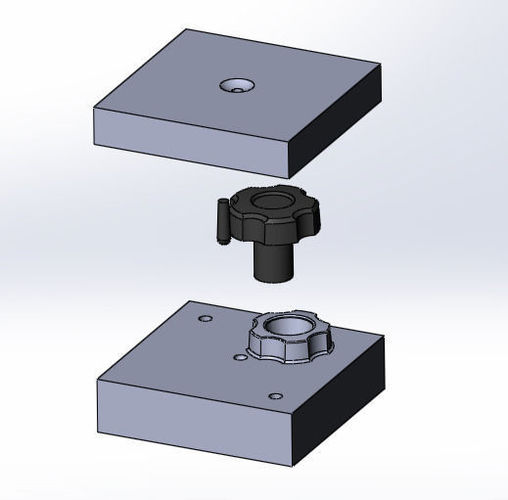 Knob and Mold Cavity Free 3D model