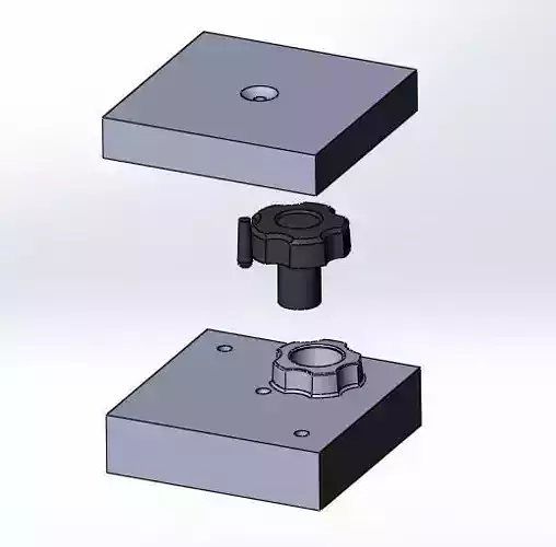 Knob and Mold Cavity Free 3D model