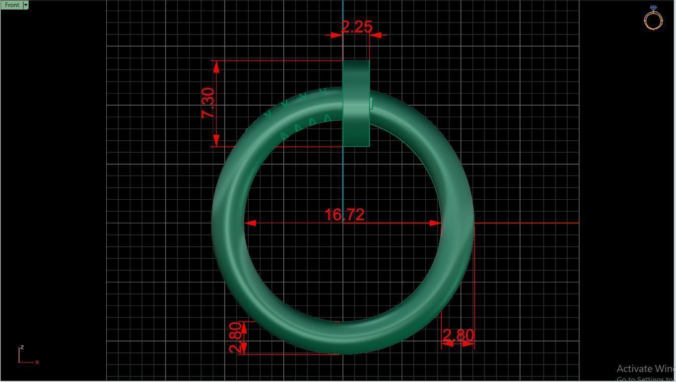 Ring M73 Women ring Size 6 25 US 3D print model_9