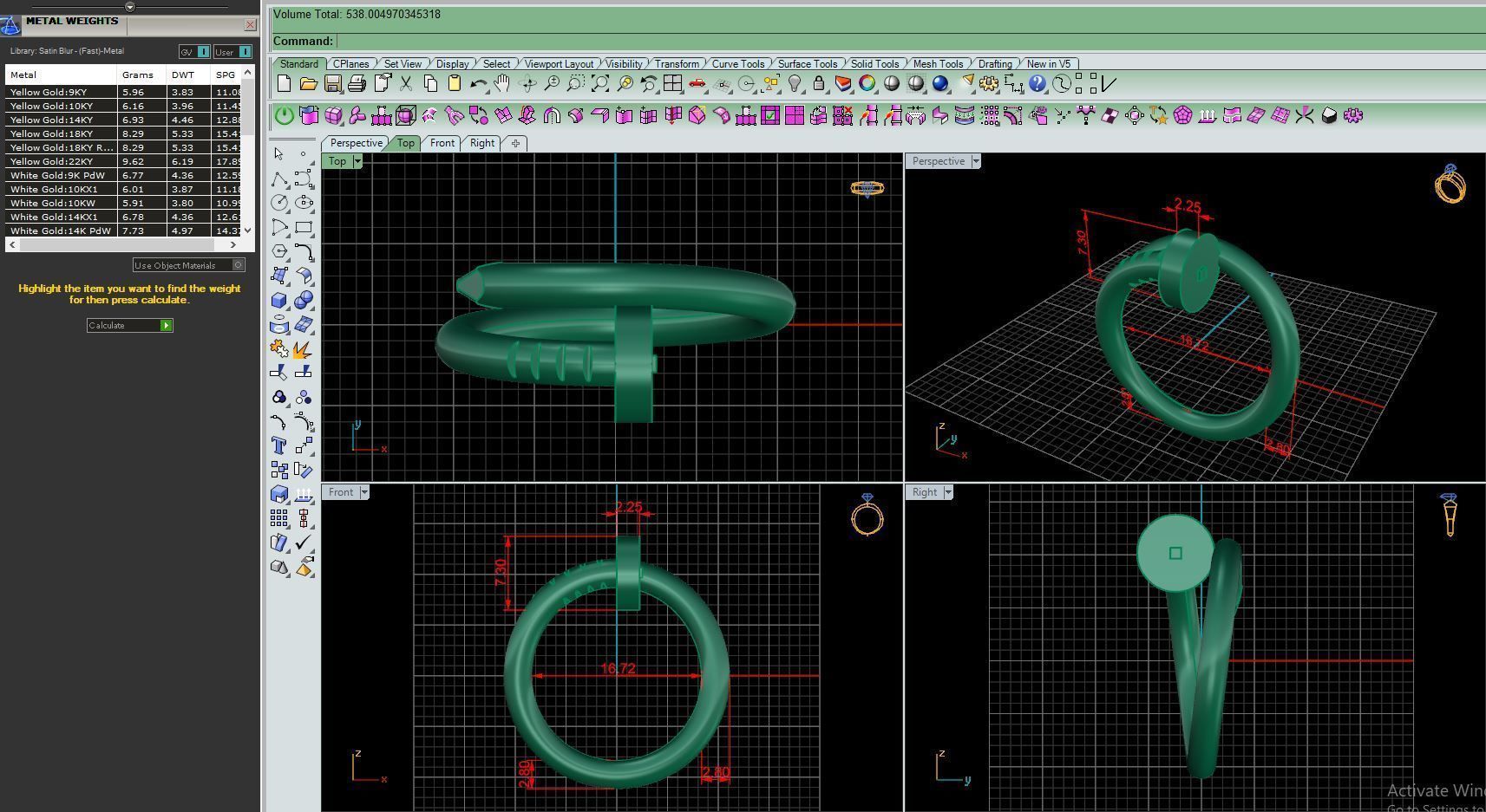 Ring M73 Women ring Size 6 25 US 3D print model_8