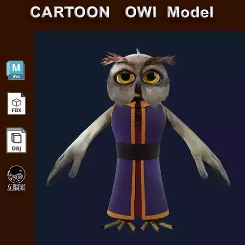  Cartoon Owl NoRig