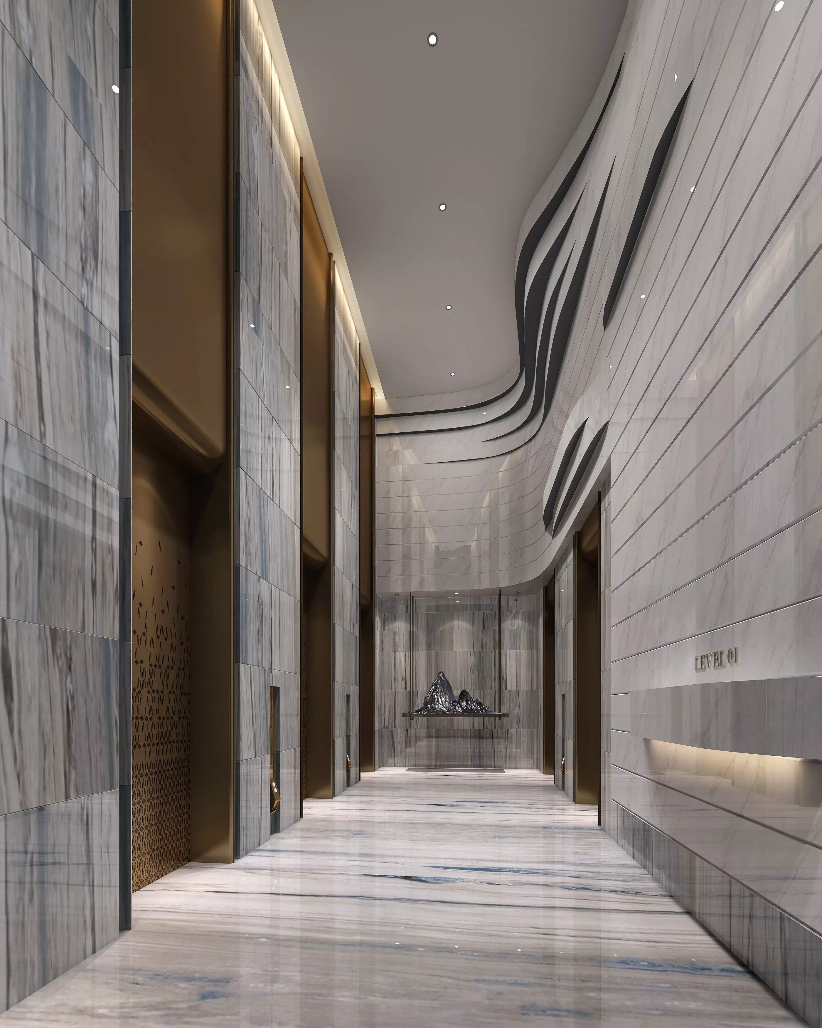Mercure Hotel lift-Lobby 3D model 3D model_0