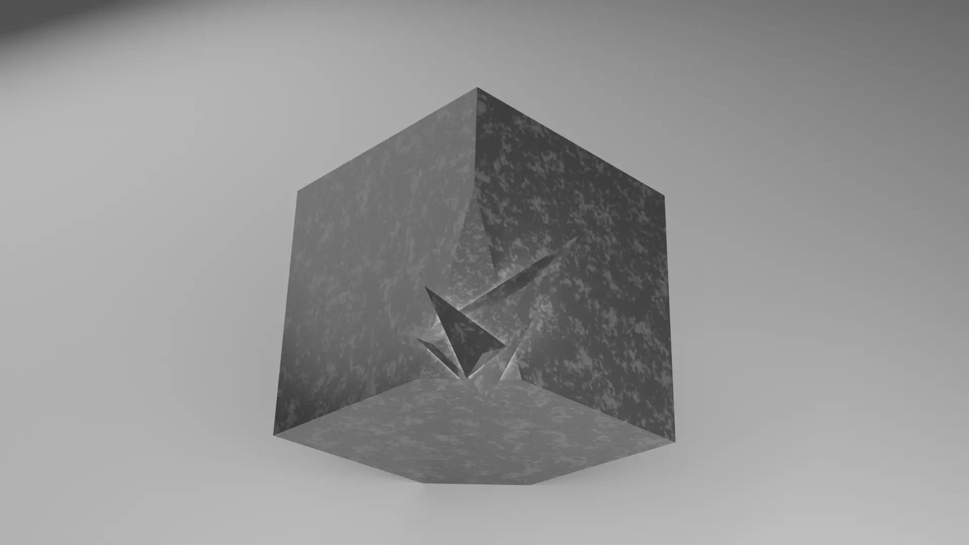 Minimalist Analogue Cube Clock Low-poly 3D model