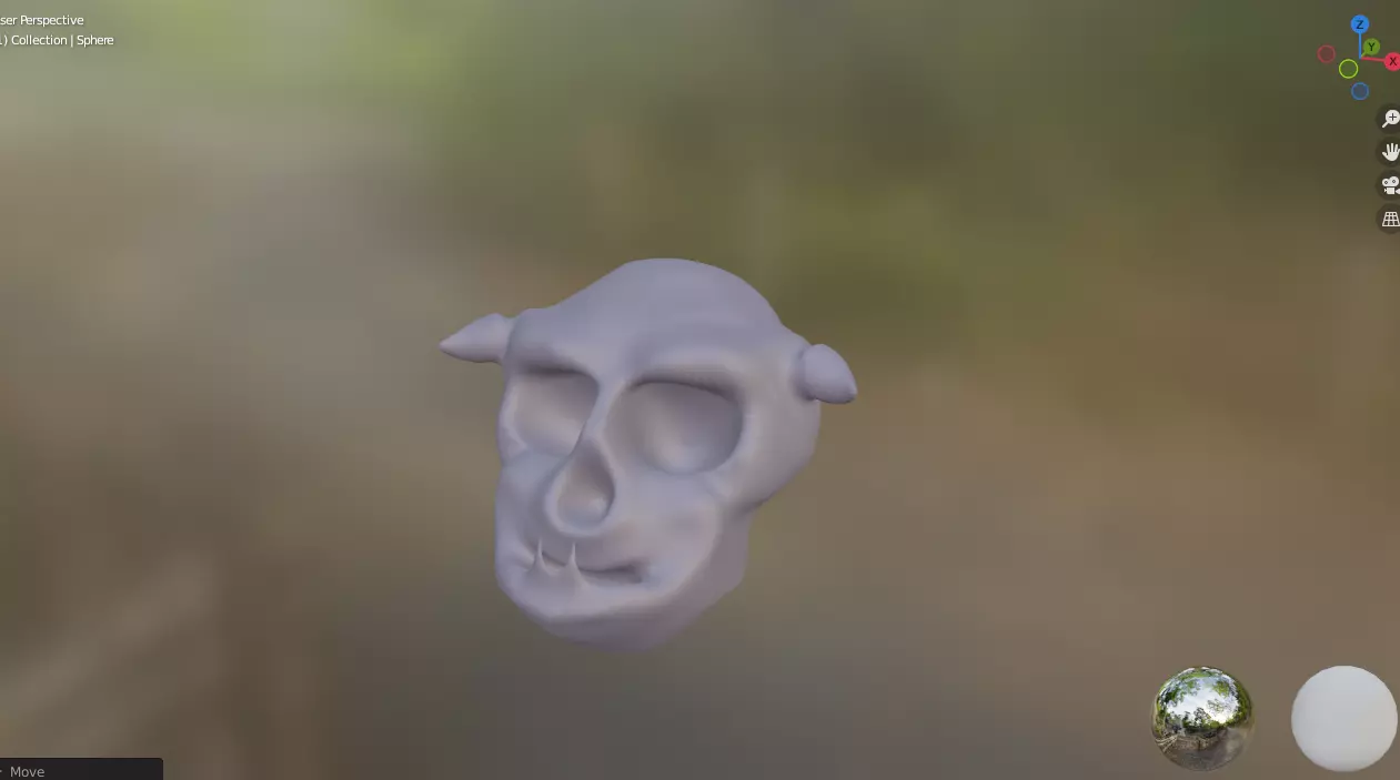 Goblin head 3D model_0