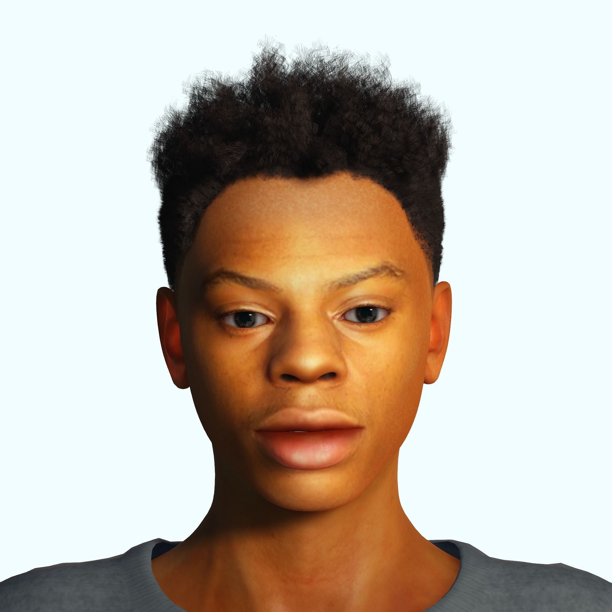 Man 3D Rigged model ready for animation Low-poly 3D model_7