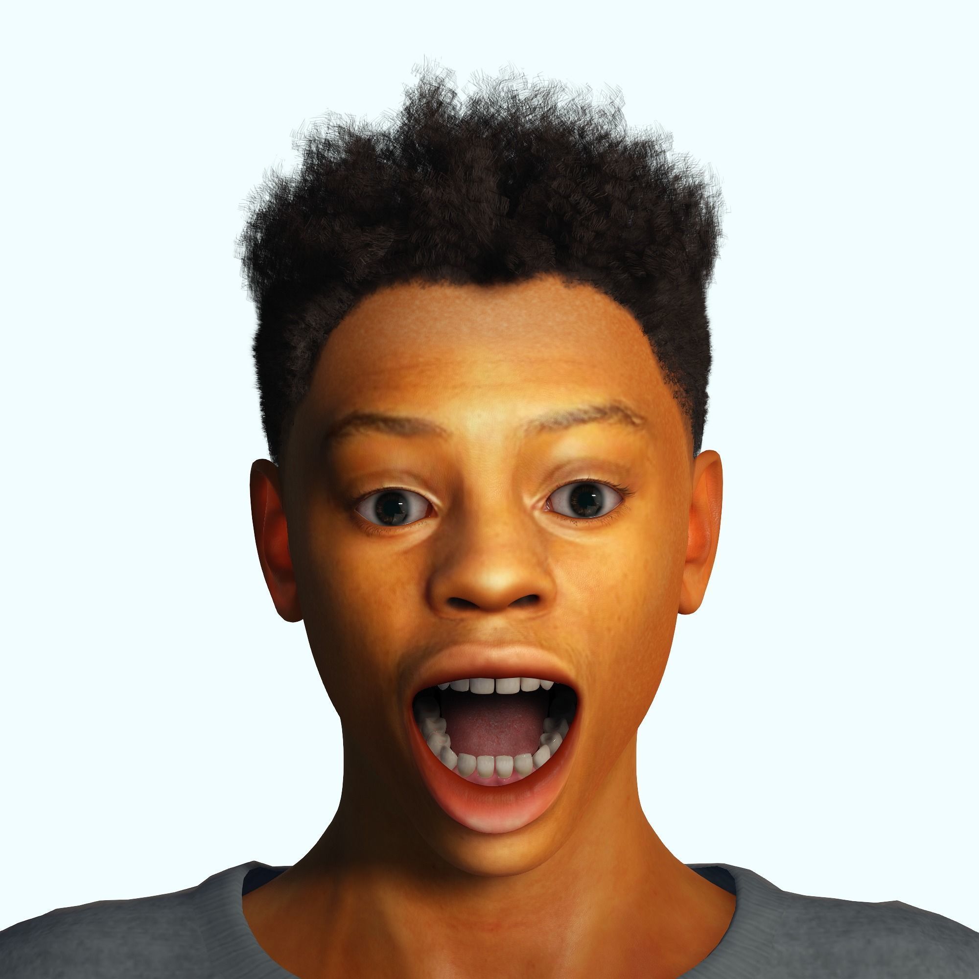 Man 3D Rigged model ready for animation Low-poly 3D model_9