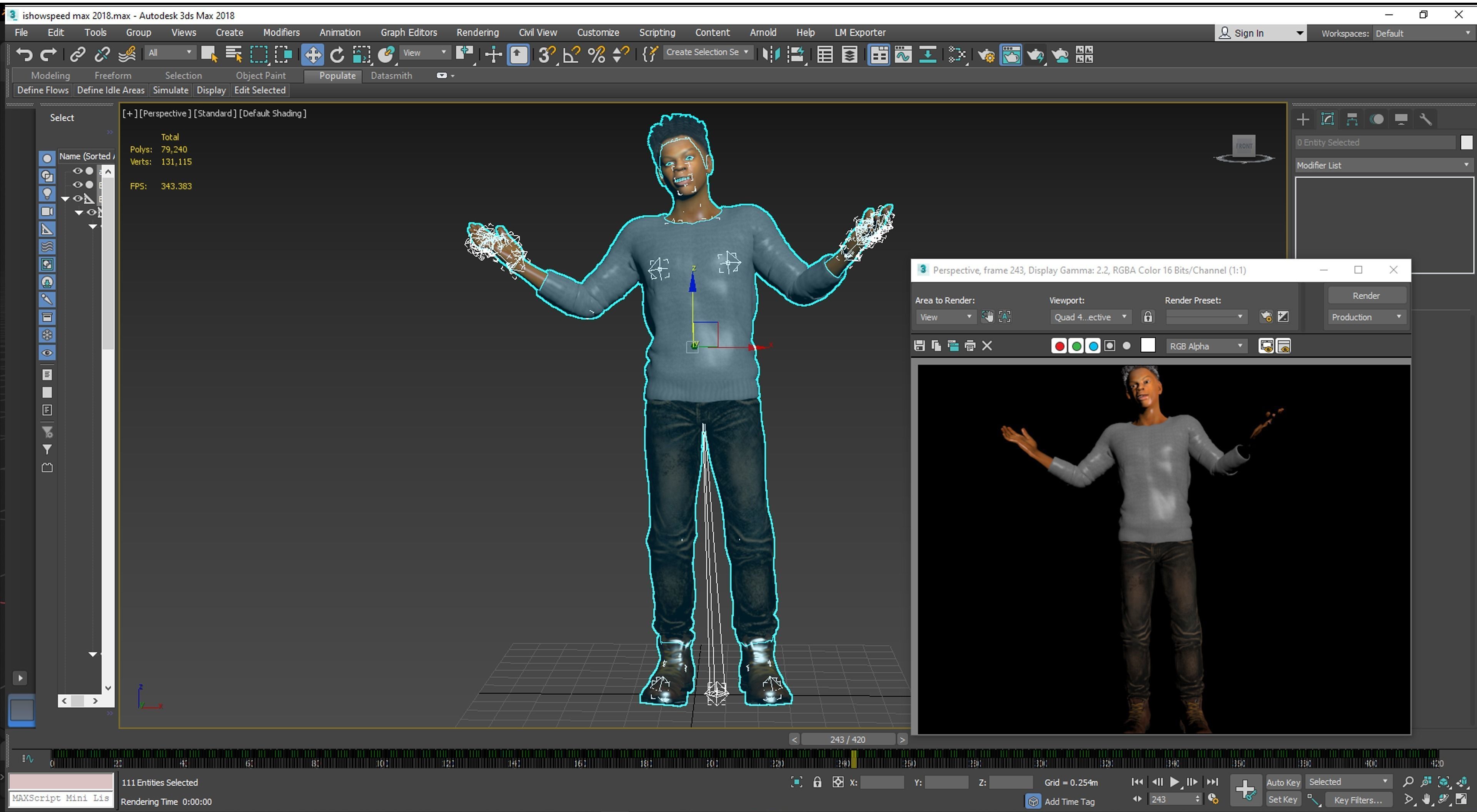 Man 3D Rigged model ready for animation Low-poly 3D model_18