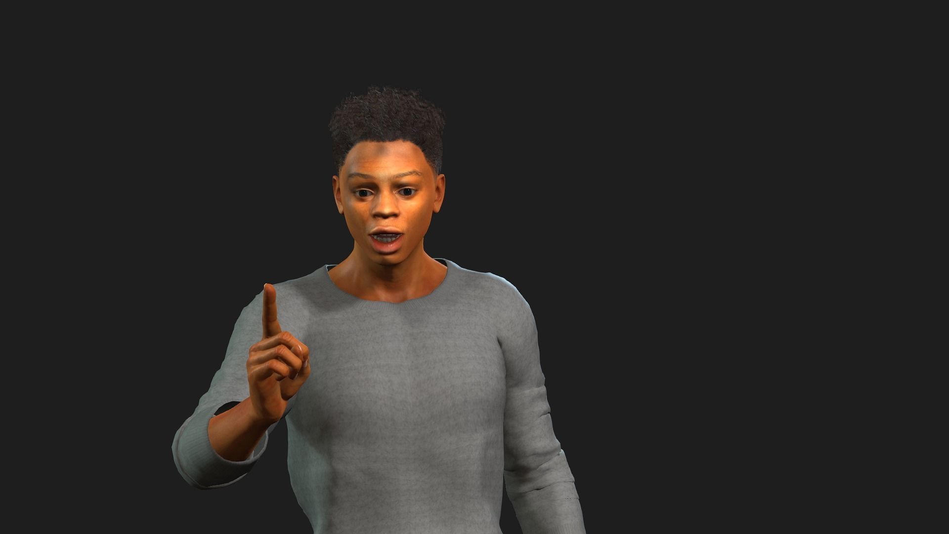 Man 3D Rigged model ready for animation Low-poly 3D model_3