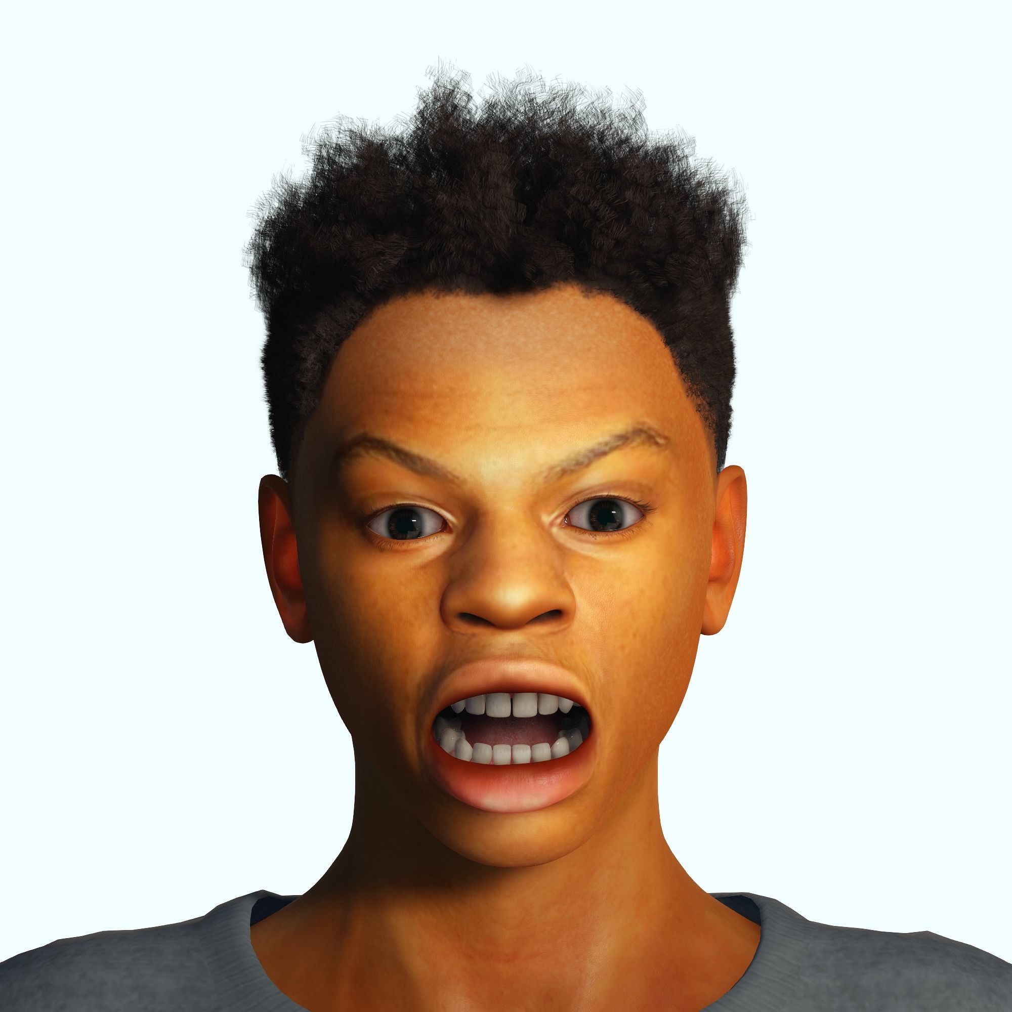 Man 3D Rigged model ready for animation Low-poly 3D model_10