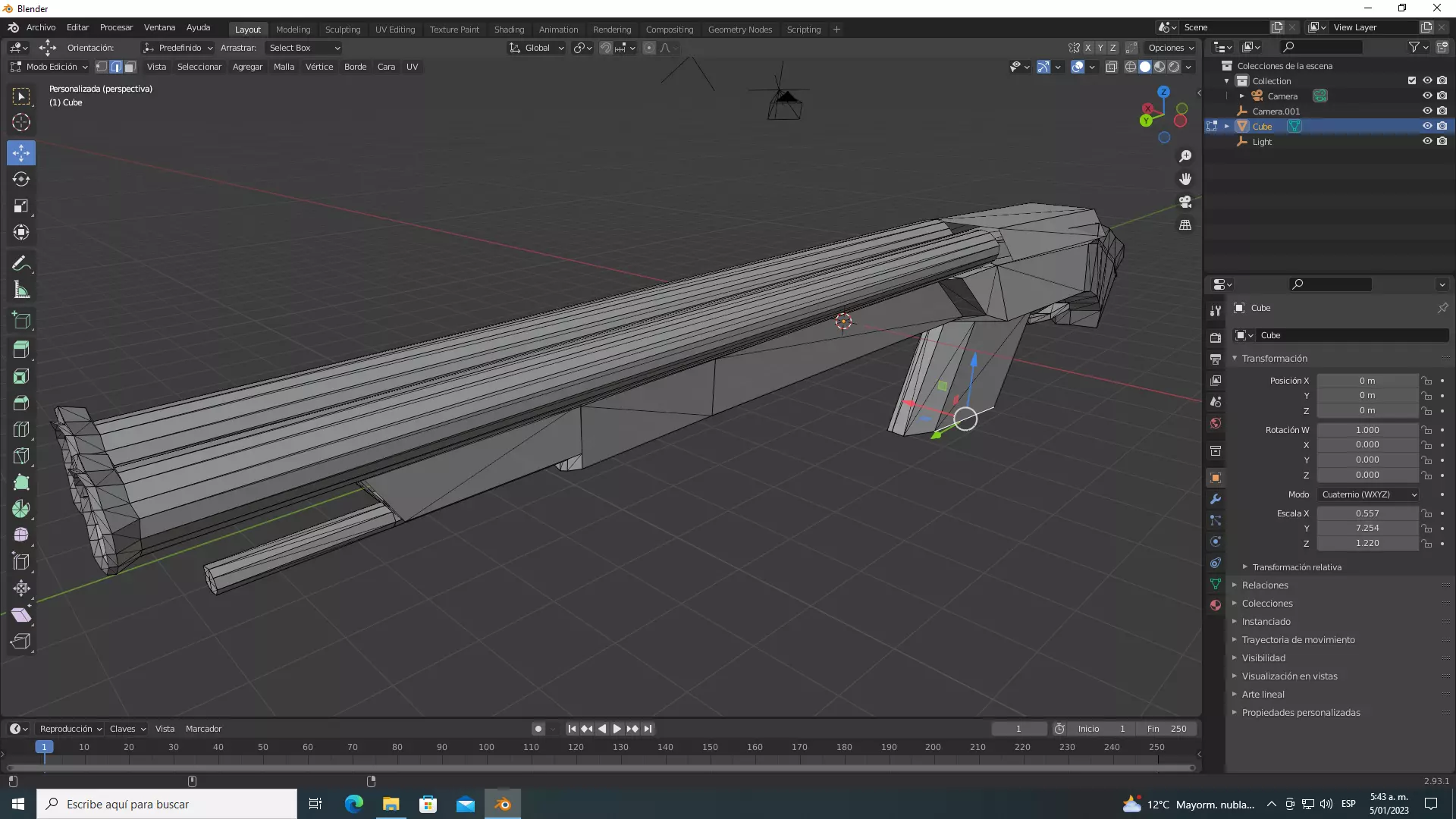 futuristic shotgun 3D model_0
