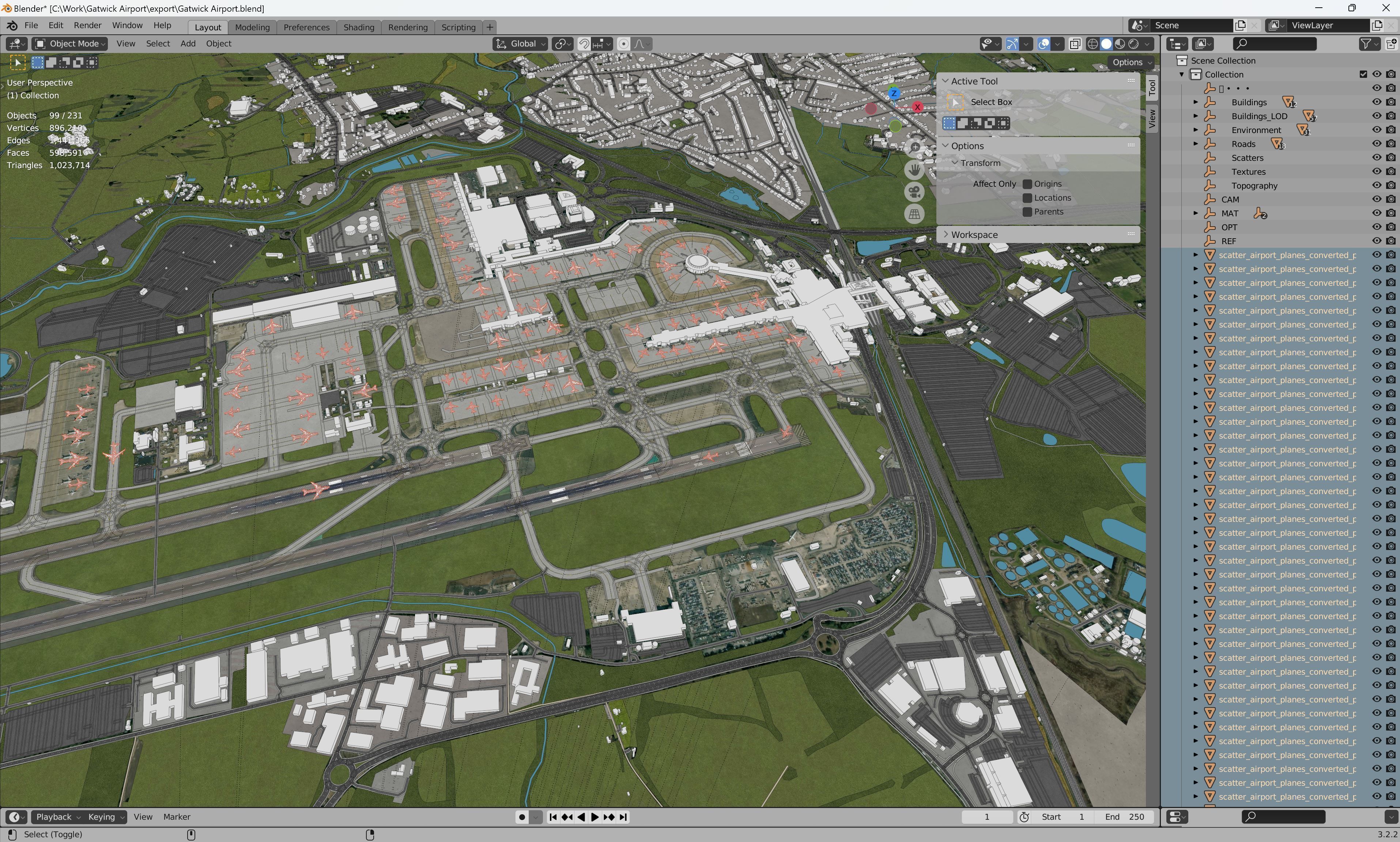 Gatwick Airport Low-poly 3D model_11