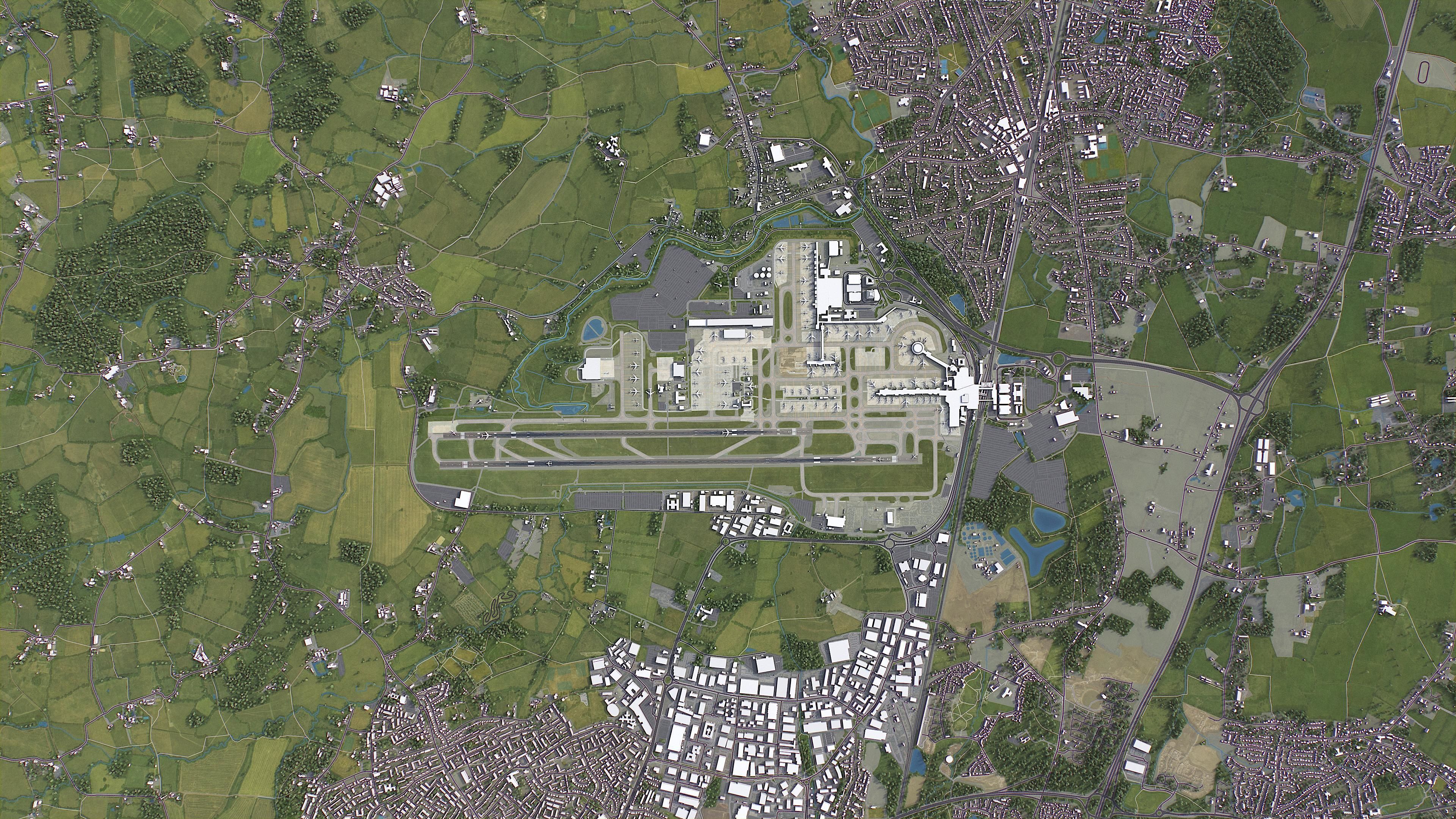 Gatwick Airport Low-poly 3D model_9