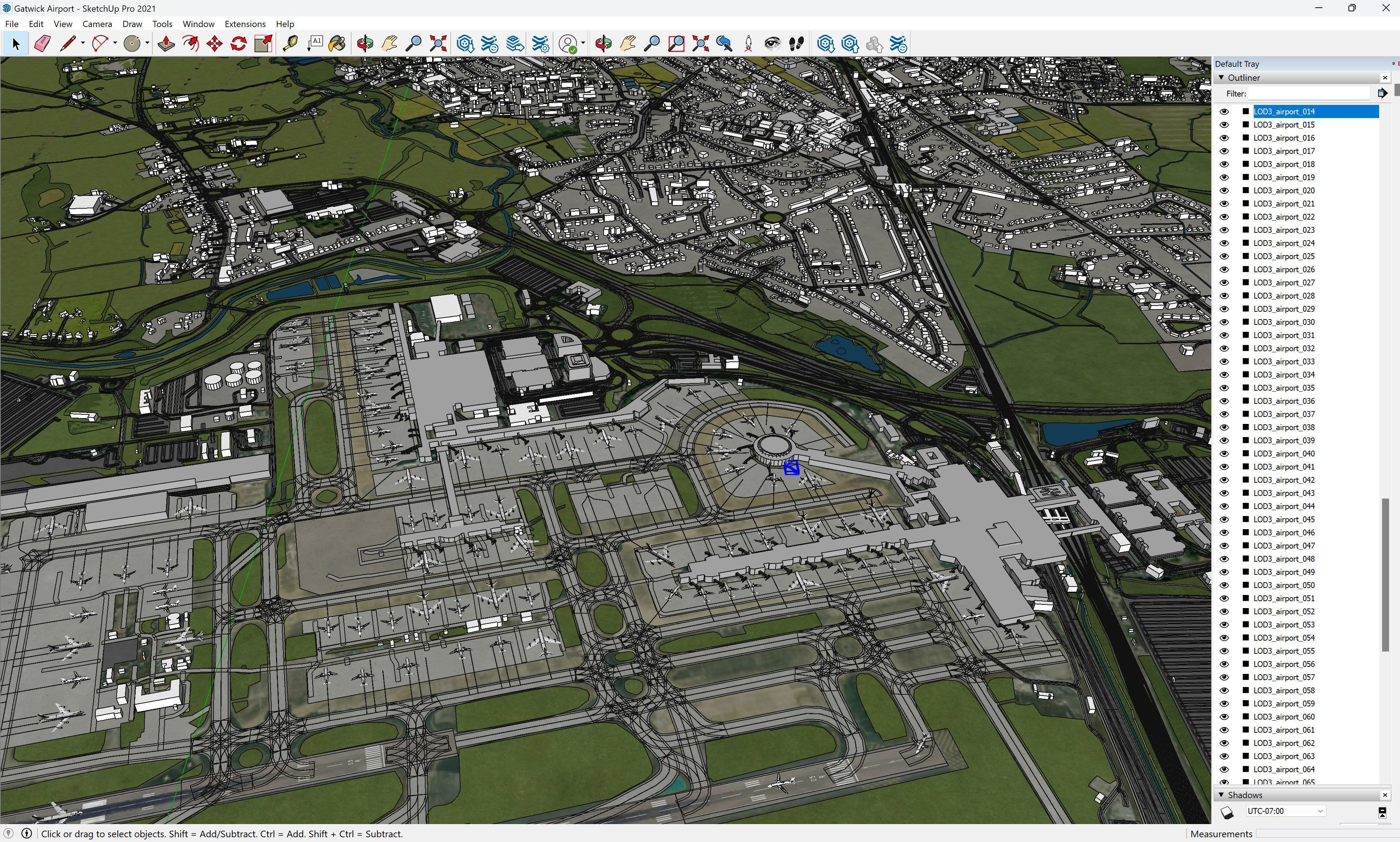 Gatwick Airport Low-poly 3D model_12