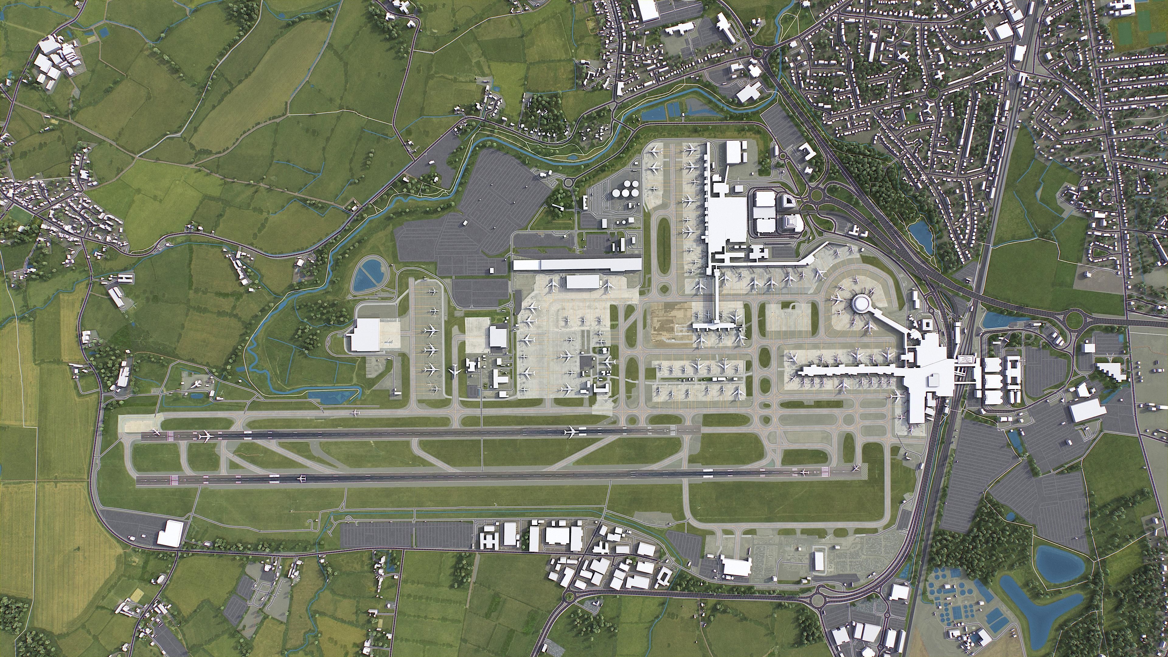 Gatwick Airport Low-poly 3D model_8