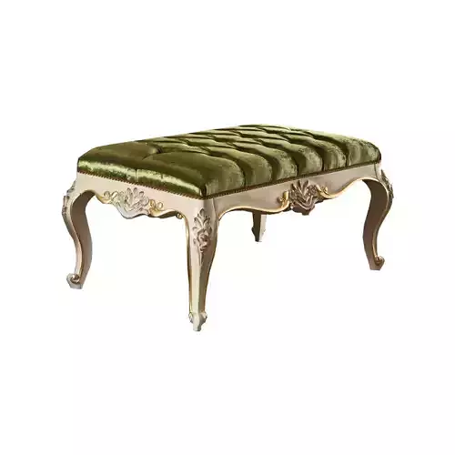 Classic Light Green Bench 3D model