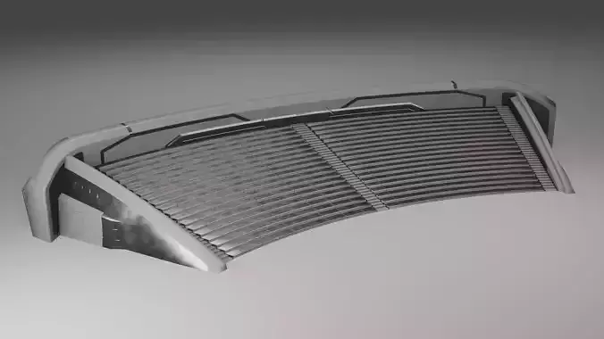 Amphitheatre radiator grille Low-poly 3D model