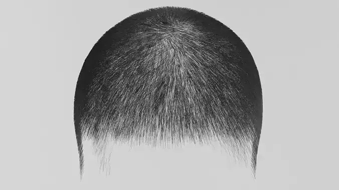 Mens dark gray short hair