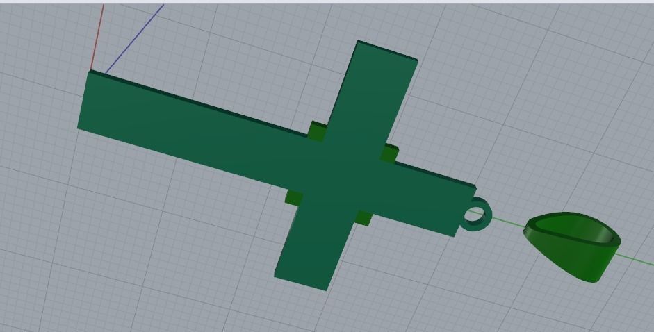 Pendant cross Model 2784 3D print model_4