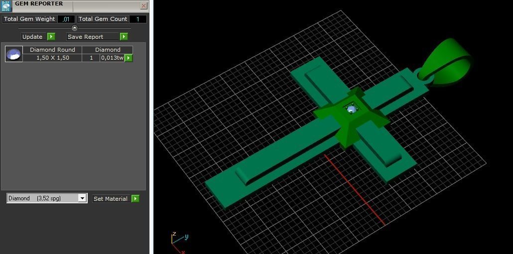 Pendant cross Model 2784 3D print model_8