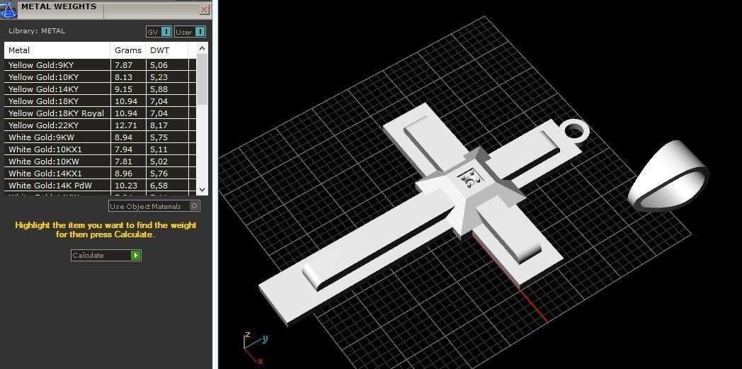 Pendant cross Model 2784 3D print model_7