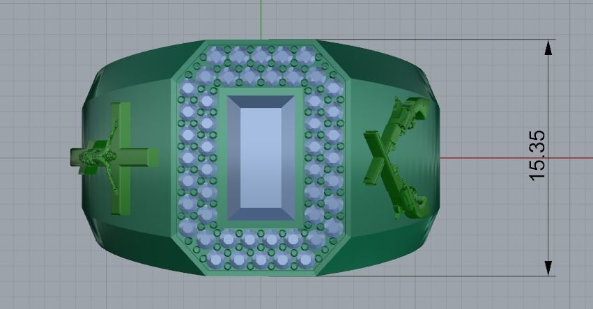 Cross ring Model 2780 3D print model_9