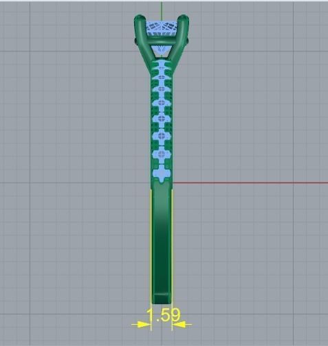 Soliter ring Model 2772 3D print model_7