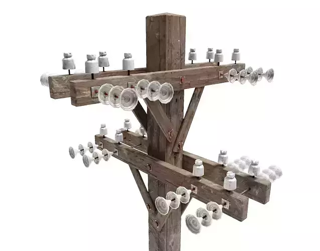 Electric wooden pole da1