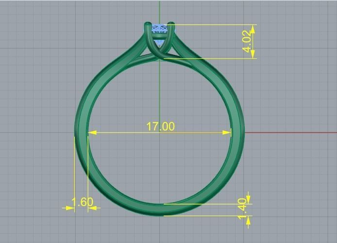 Soliter ring Model 2754 3D print model_5