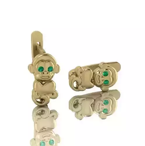 Earrings monkey Model 2752