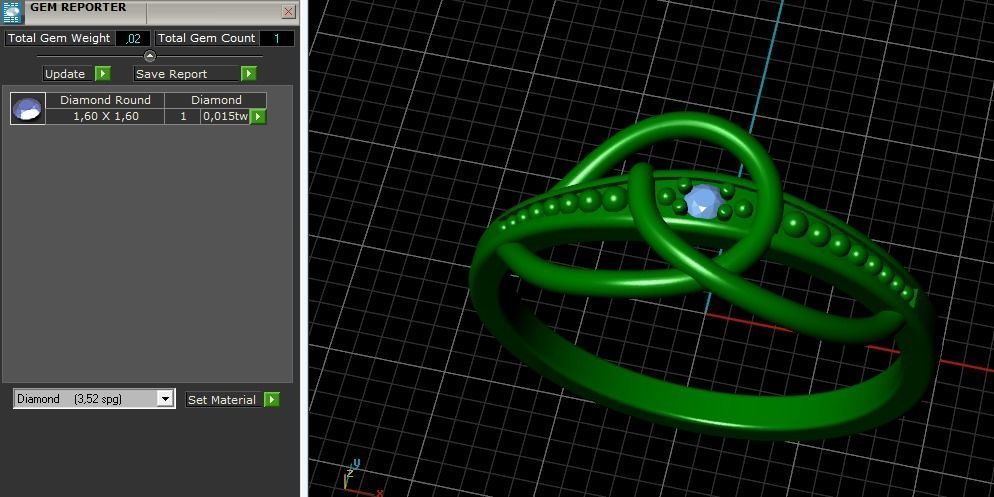Ring with one stone Model 2742 3D print model_9