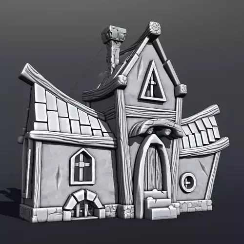 medieval house 3D print model medieval house 3D print model