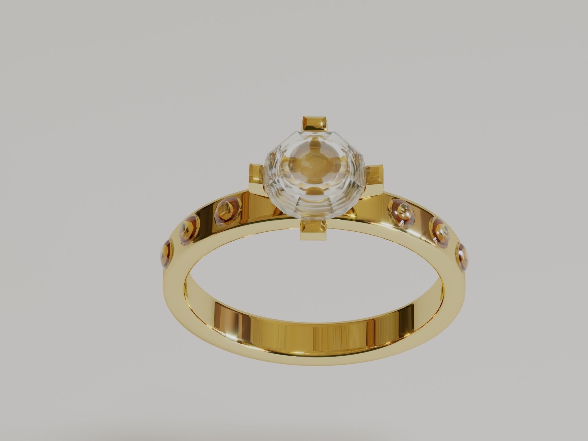 Gold Ring 3D model_3
